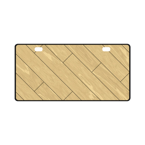 wooden floor 5 License Plate