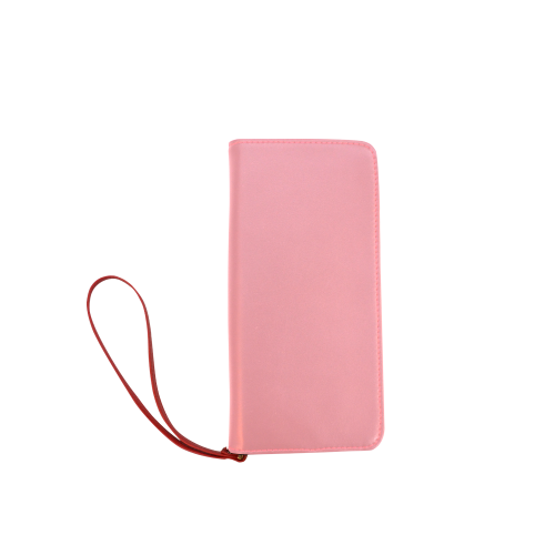 Flamingo Pink Color Accent Women's Clutch Wallet (Model 1637)