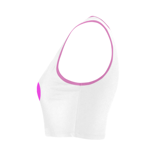 pink peace Women's Crop Top (Model T42)