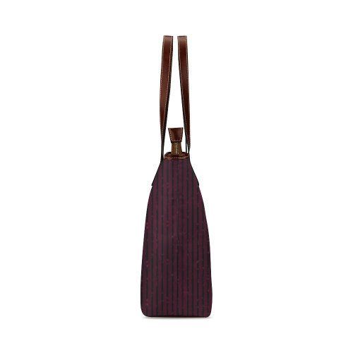 Anemone Glitter Stripe Shoulder Tote Bag (Model 1646)