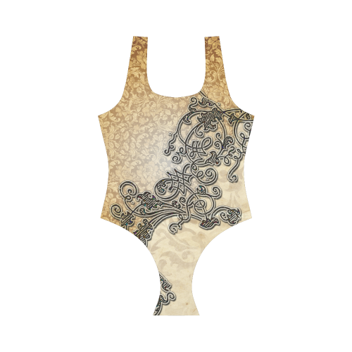 Wonderful vintage design Vest One Piece Swimsuit (Model S04)