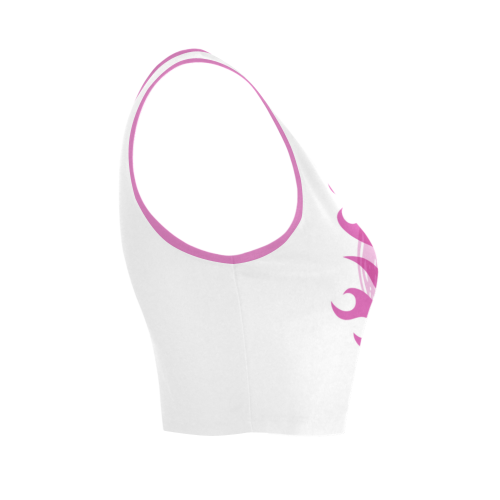 HOT PINK LOVE Women's Crop Top (Model T42)