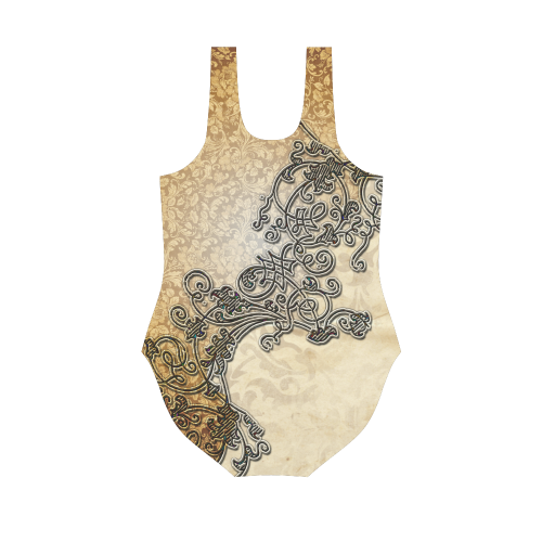 Wonderful vintage design Vest One Piece Swimsuit (Model S04)