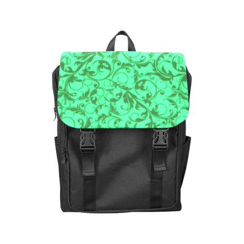 Vintage Swirls Green Casual Shoulders Backpack (Model 1623)