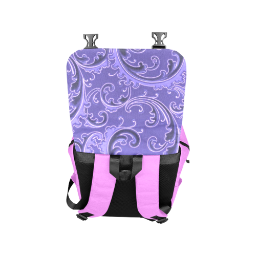 Vintage Swirls Curlicue Lavender Purple Casual Shoulders Backpack (Model 1623)