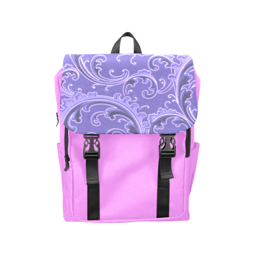 Vintage Swirls Curlicue Lavender Purple Casual Shoulders Backpack (Model 1623)