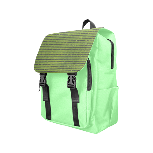 Green Glitter Stripe Casual Shoulders Backpack (Model 1623)