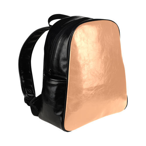 Peach Cobbler Color Accent Multi-Pockets Backpack (Model 1636)