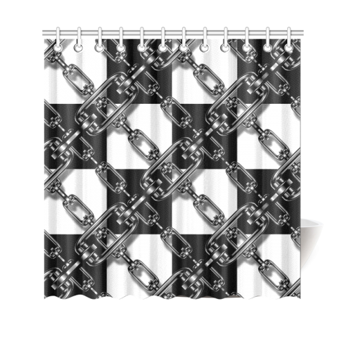 Checkered Chains Shower Curtain 69"x70"
