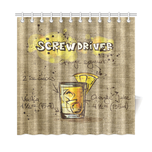 screwdriver-04 Shower Curtain 72"x72"