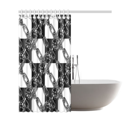 Checkered Chains Shower Curtain 69"x70"