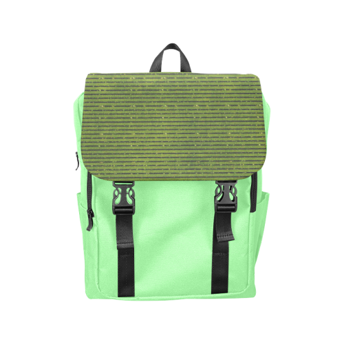 Green Glitter Stripe Casual Shoulders Backpack (Model 1623)