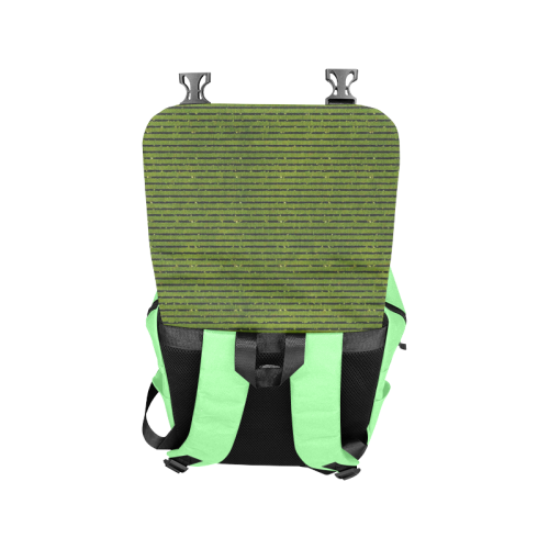 Green Glitter Stripe Casual Shoulders Backpack (Model 1623)