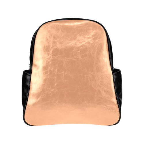 Peach Cobbler Color Accent Multi-Pockets Backpack (Model 1636)