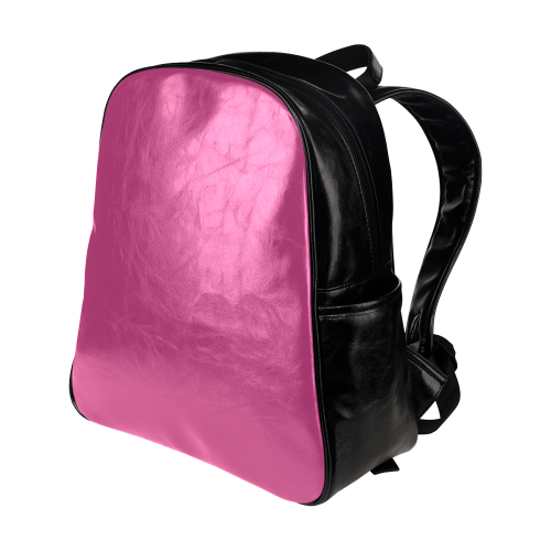 Raspberry Rose Color Accent Multi-Pockets Backpack (Model 1636)