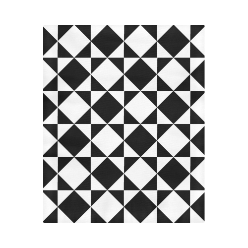 Black And White Diamond Duvet Cover 86"x70" ( All-over-print)