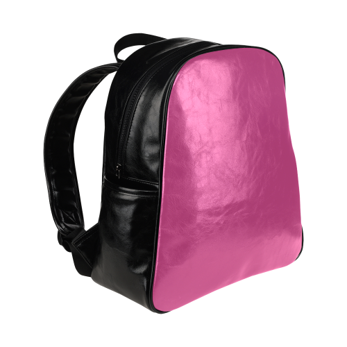 Raspberry Rose Color Accent Multi-Pockets Backpack (Model 1636)