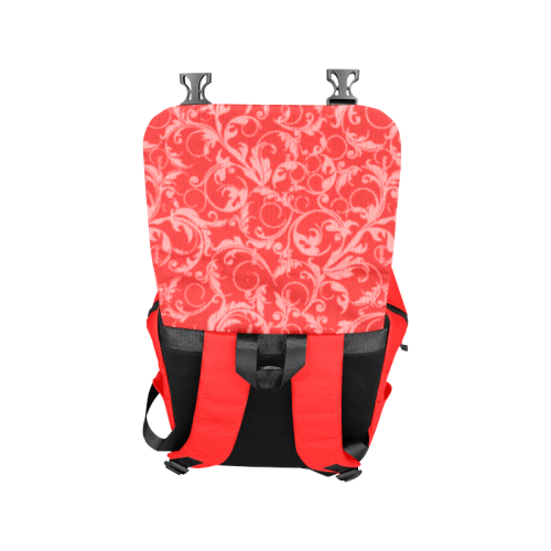 Vintage Swirls Coral Red Casual Shoulders Backpack (Model 1623)