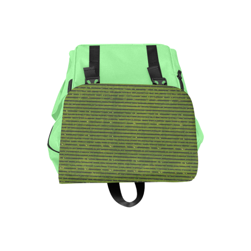 Green Glitter Stripe Casual Shoulders Backpack (Model 1623)