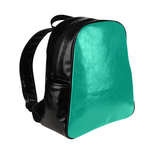 Peacock Green Color Accent Multi-Pockets Backpack (Model 1636)