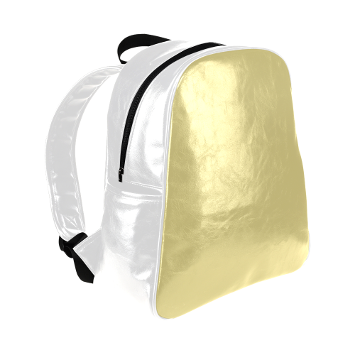 Custard Color Accent Multi-Pockets Backpack (Model 1636)