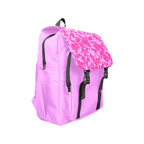 Vintage Swirls Hot Pink Casual Shoulders Backpack (Model 1623)