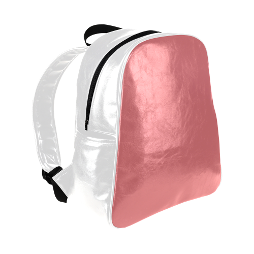 Tea Rose Color Accent Multi-Pockets Backpack (Model 1636)