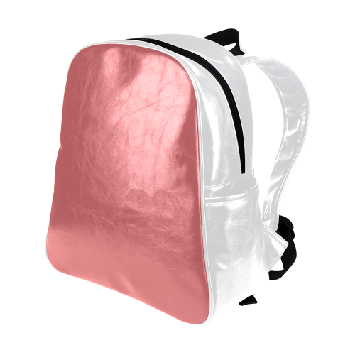 Tea Rose Color Accent Multi-Pockets Backpack (Model 1636)