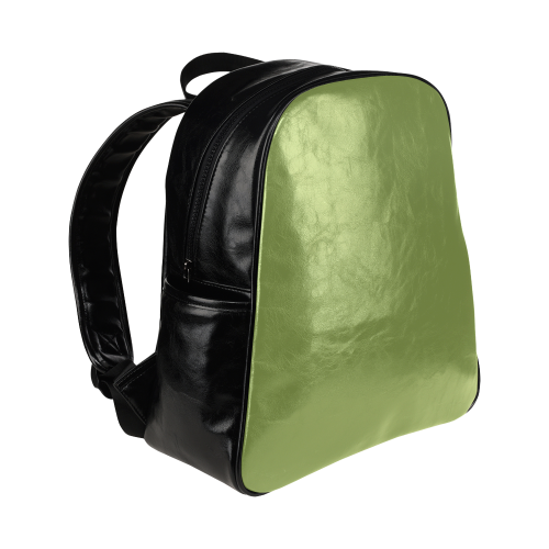 Peridot Color Accent Multi-Pockets Backpack (Model 1636)