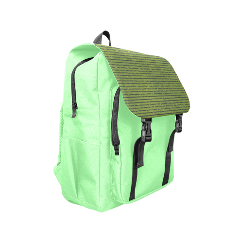 Green Glitter Stripe Casual Shoulders Backpack (Model 1623)