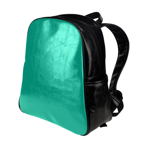 Peacock Green Color Accent Multi-Pockets Backpack (Model 1636)