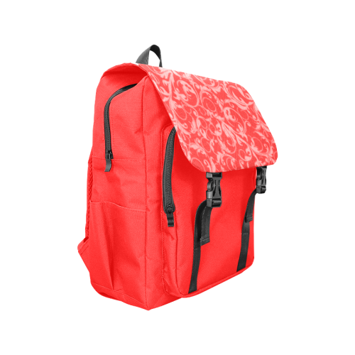 Vintage Swirls Coral Red Casual Shoulders Backpack (Model 1623)
