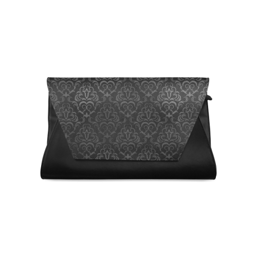 Black Grey Damasks Clutch Bag (Model 1630)