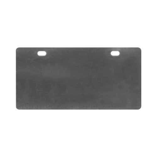 Black Grey Damasks Frame Monogram Initial License Plate