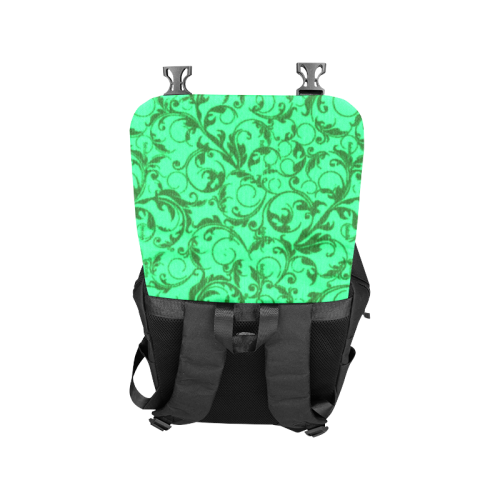 Vintage Swirls Green Casual Shoulders Backpack (Model 1623)