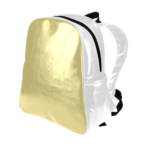Custard Color Accent Multi-Pockets Backpack (Model 1636)