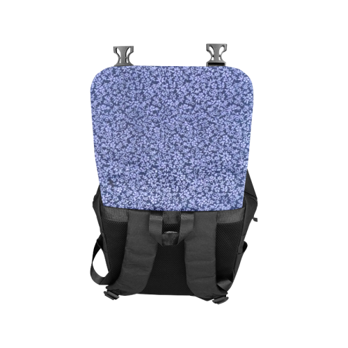 Vintage Floral Cerulean Blue Casual Shoulders Backpack (Model 1623)