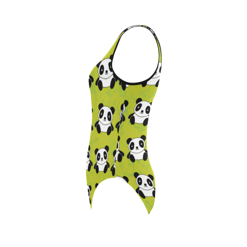 Panda Pattern Vest One Piece Swimsuit (Model S04)