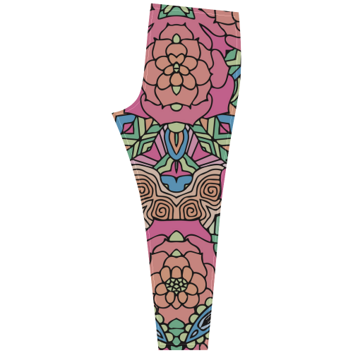 Mariager-Carnival colors-rose flowers Cassandra Women's Leggings (Model L01)