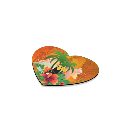 Tropical design Heart Coaster