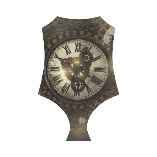 Vintage Steampunk Clocks Strap Swimsuit ( Model S05)