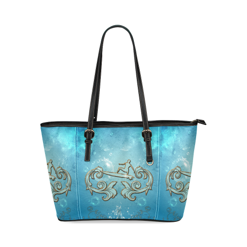 Surfing Leather Tote Bag/Large (Model 1640)
