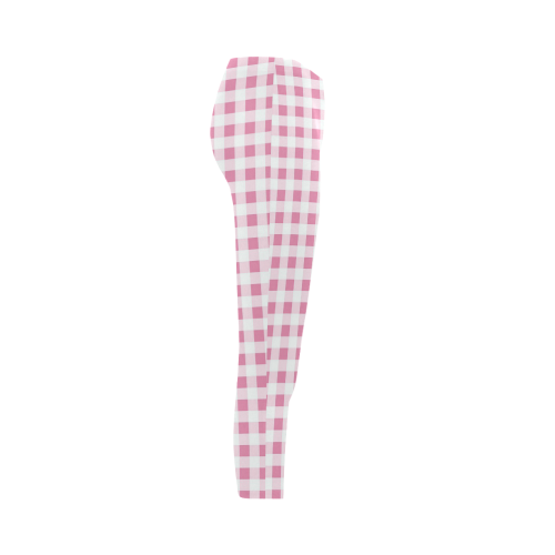 Petal Pink Gingham Capri Legging (Model L02)