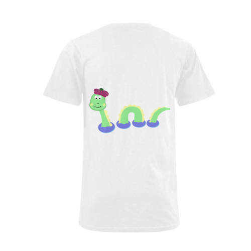 Loch Ness Monster Men's V-Neck T-shirt  Big Size(USA Size) (Model T10)