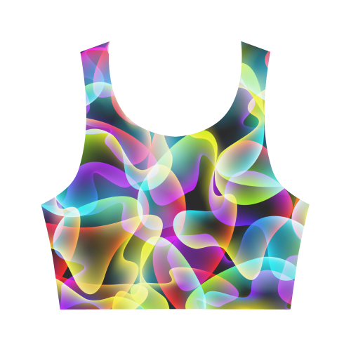 glowing swirls Women's Crop Top (Model T42)