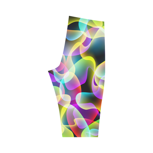 glowing swirls Hestia Cropped Leggings (Model L03)