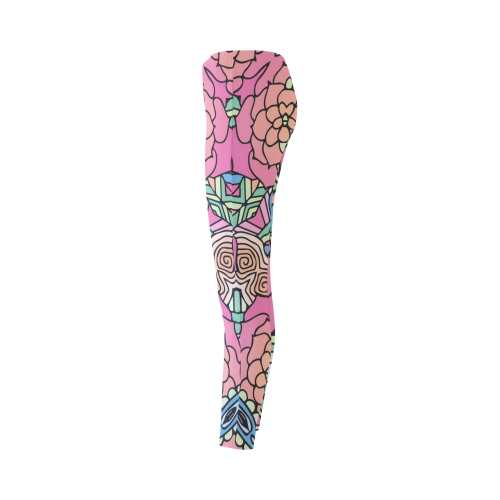 Mariager-Carnival colors-rose flowers Cassandra Women's Leggings (Model L01)