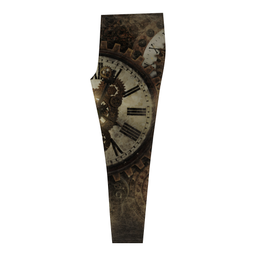 Vintage Steampunk Clocks Cassandra Women's Leggings (Model L01)