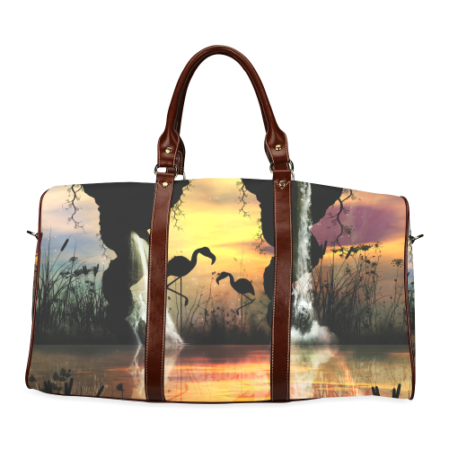 Flamingo Waterproof Travel Bag/Large (Model 1639)