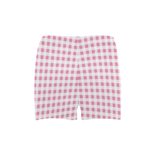 Petal Pink Gingham Briseis Skinny Shorts (Model L04)